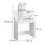 Vicco Schminktisch Ania, weiß, 80 cm breit, mit Spiegel und Schubladen. Ideal für Kosmetik.
