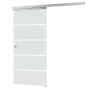 inova Glasschiebetür mit Blockstreifen, 900x2035mm, Komplettset mit Griffmuschel.