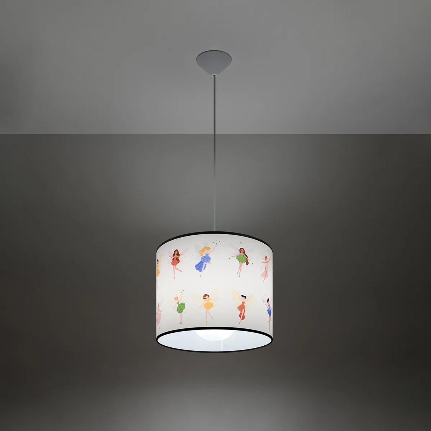 Sollux Lighting Hängeleuchte Fairy 30 mit Feen-Motiv für Kinderzimmer.