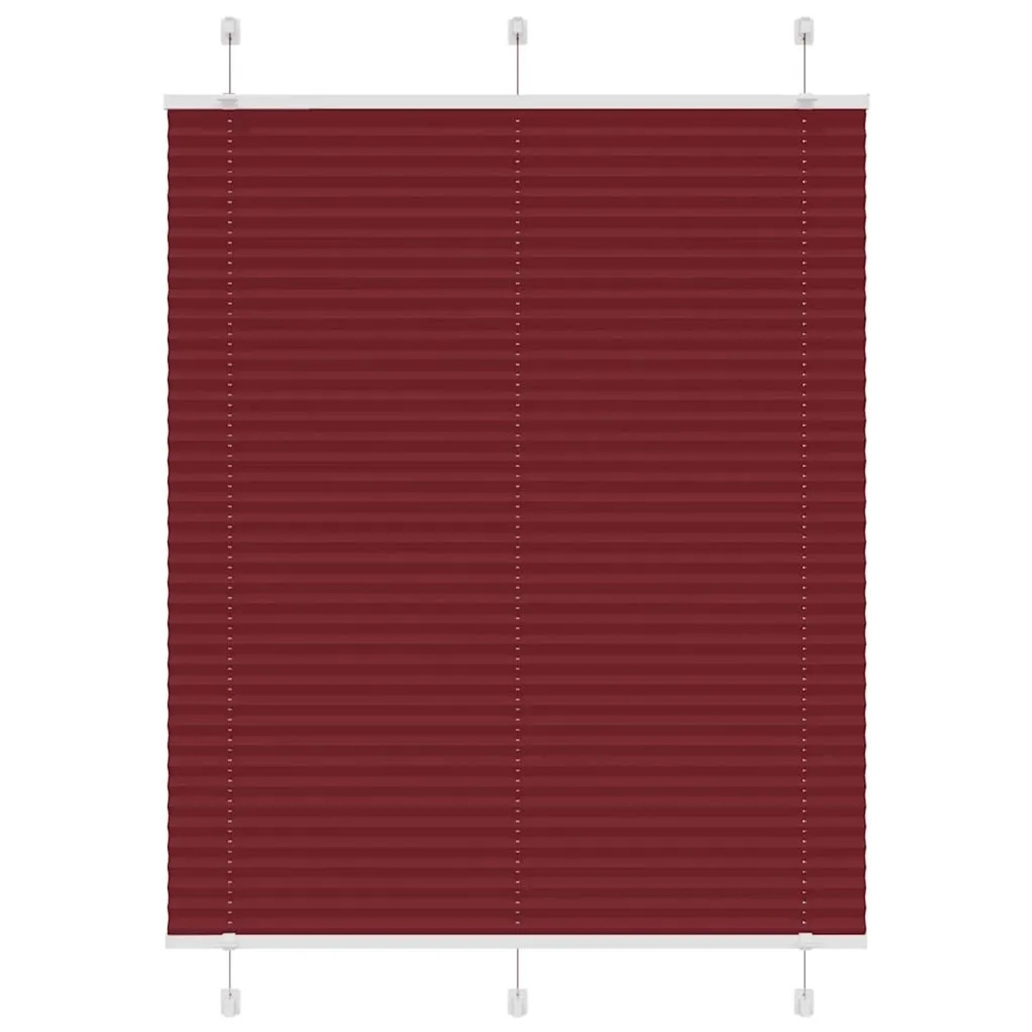 vidaXL Plissee Bordeauxrot 105x100 cm Stoffbreite 104,4 cm Polyester 401522 günstig online kaufen