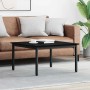 Quadratischer Couchtisch in Schwarz Eichen-Optik von vidaXL, passend zum Wohnzimmer-Interieur.