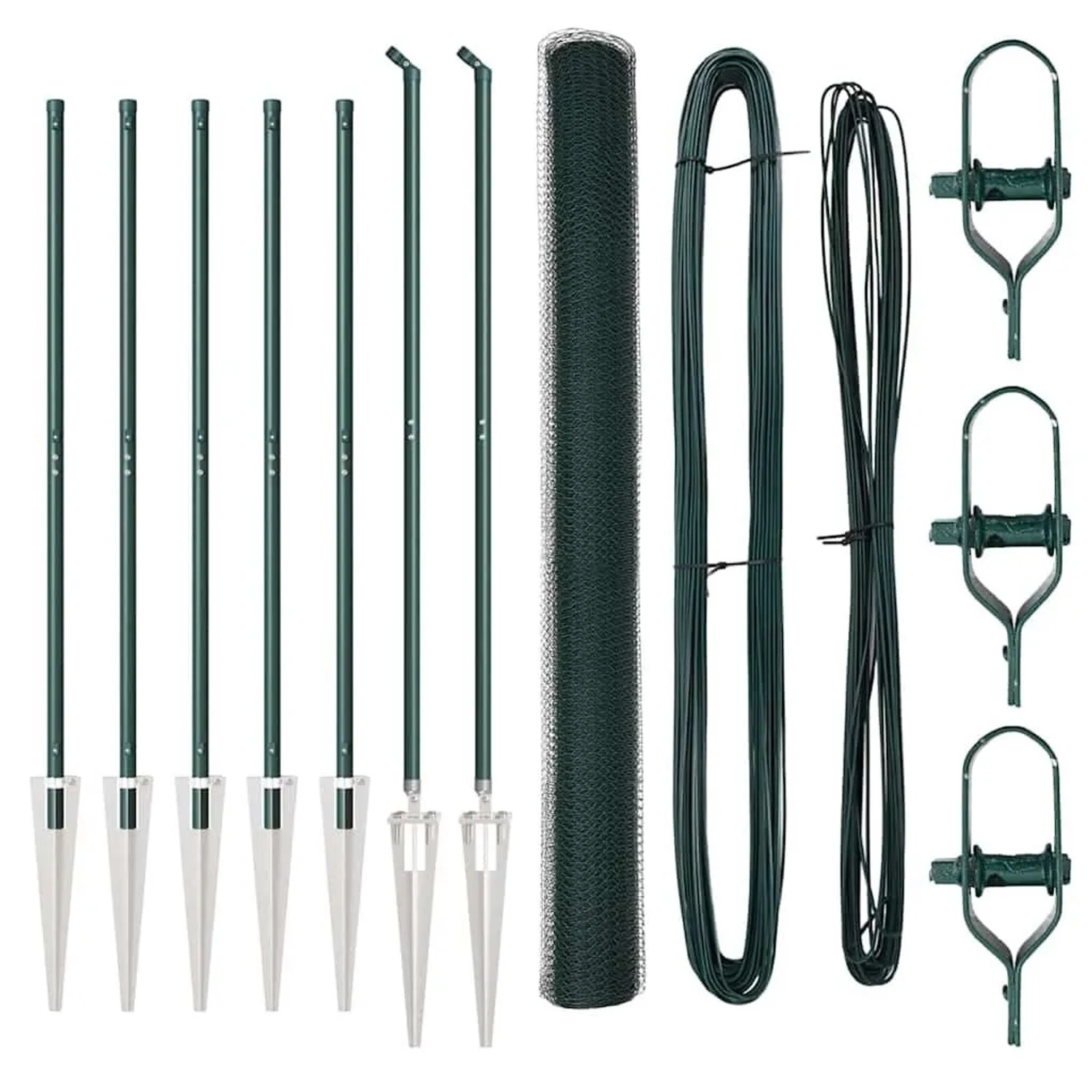 vidaXL Zaunpfosten Grün 10 x 1,5 m 13 mm Maschenweite Stahl und PVC 3353070 günstig online kaufen