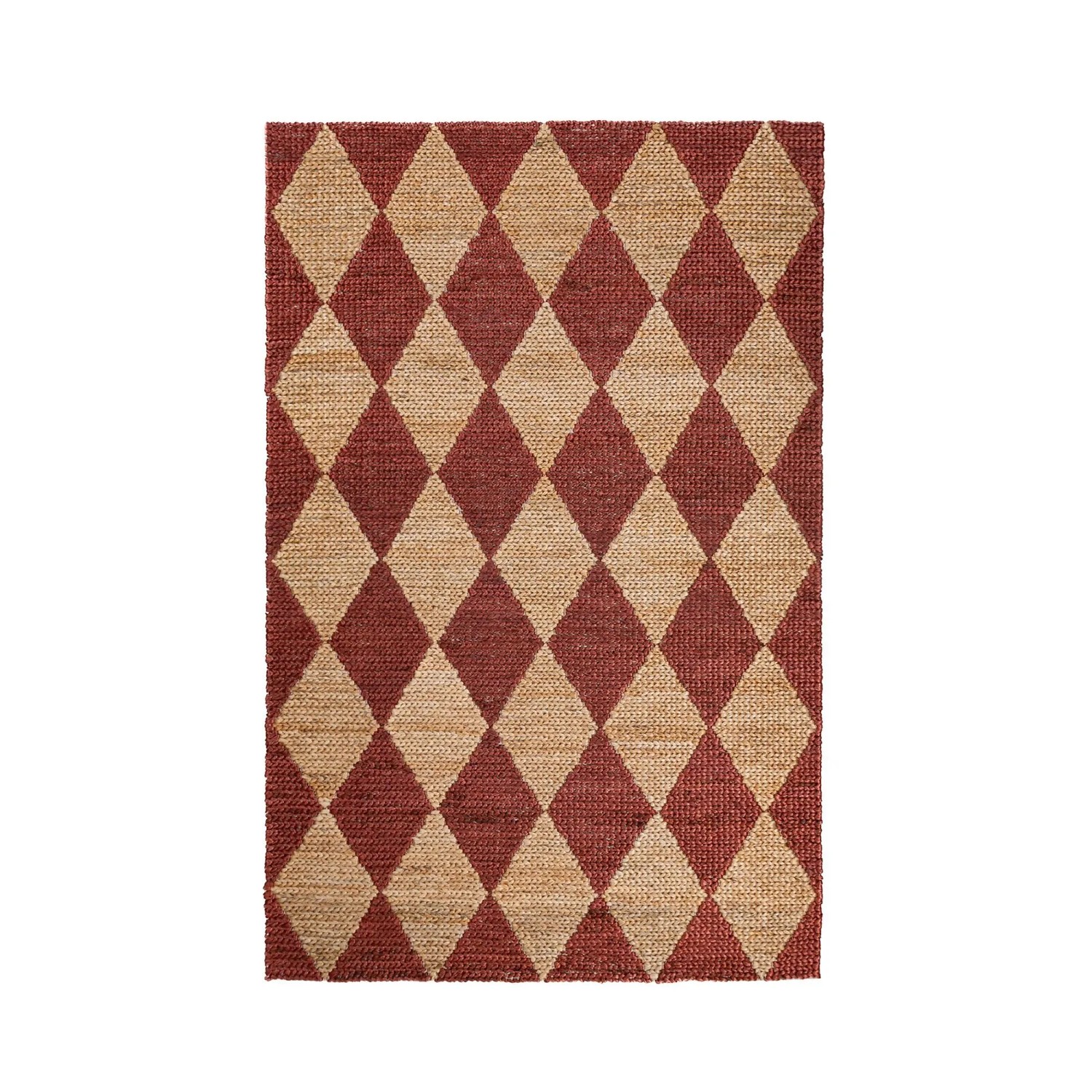 Flair Rugs Kurzflorteppich Effie Jute 120 cm x 170 cm Terracotta