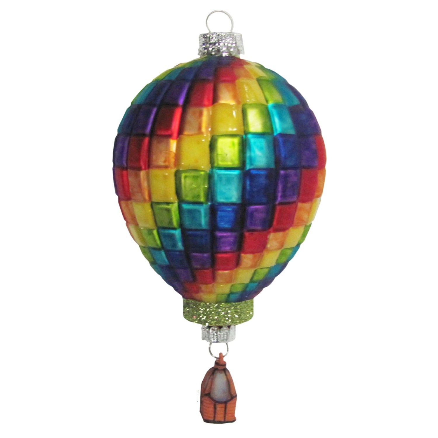 Krebs Glas Lauscha Heißluftballon Weihnachtsornament 1-tlg. 14cm