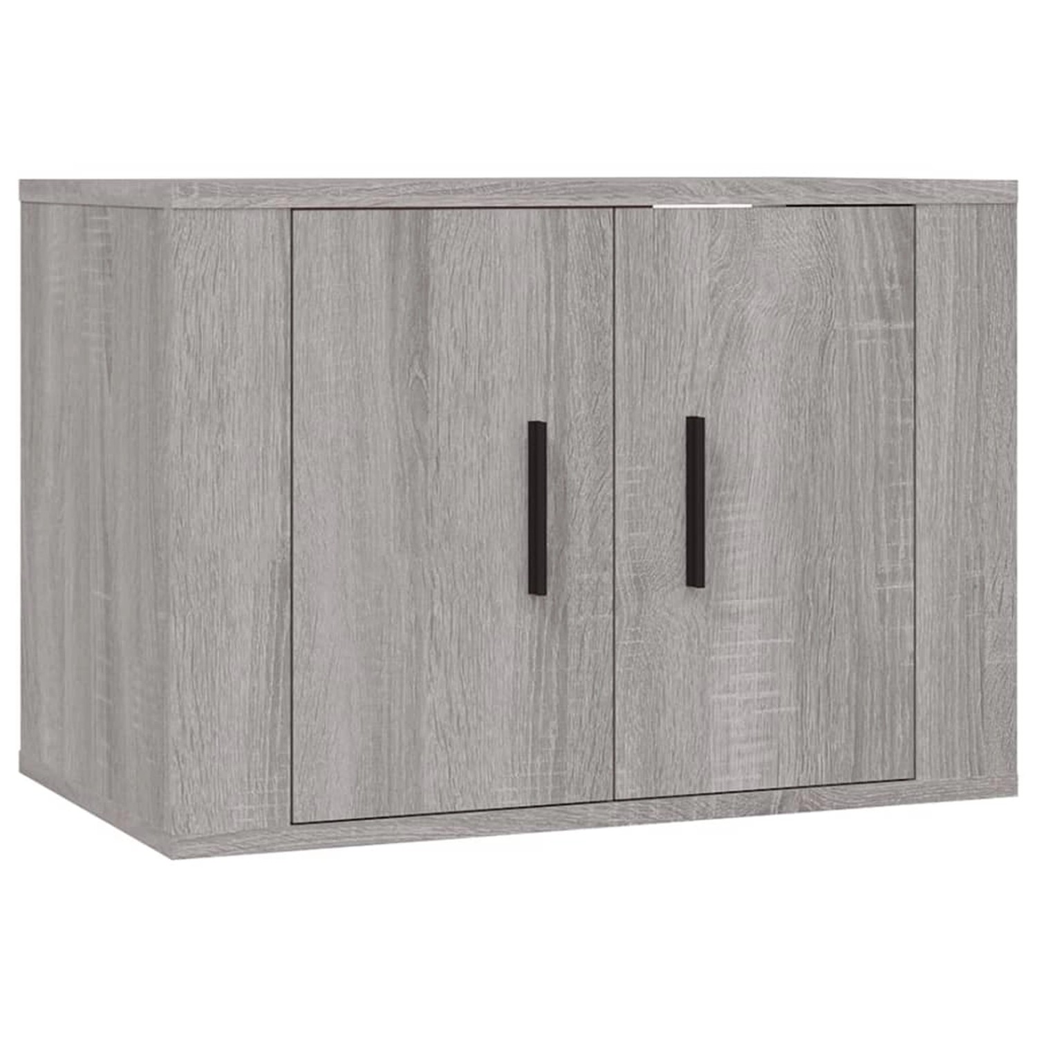 VidaXL TV-Schrank Set, 2-teilig, Grau Sonoma Holzwerkstoff, zur Wandmontage.