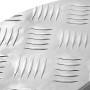 5er Set vidaXL Rautenscheiben, silbernes Aluminium, 60x18cm, Stufenmatten mit Anti-Rutsch-Basis.