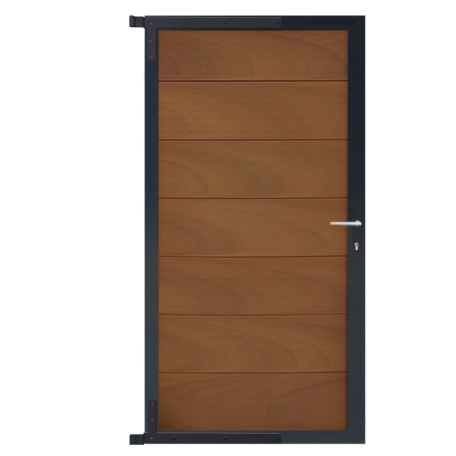 GartenLand Steckzauntor Ameland Co-extrudiert ca. 90 x 175 cm WPC Mahagoni günstig online kaufen