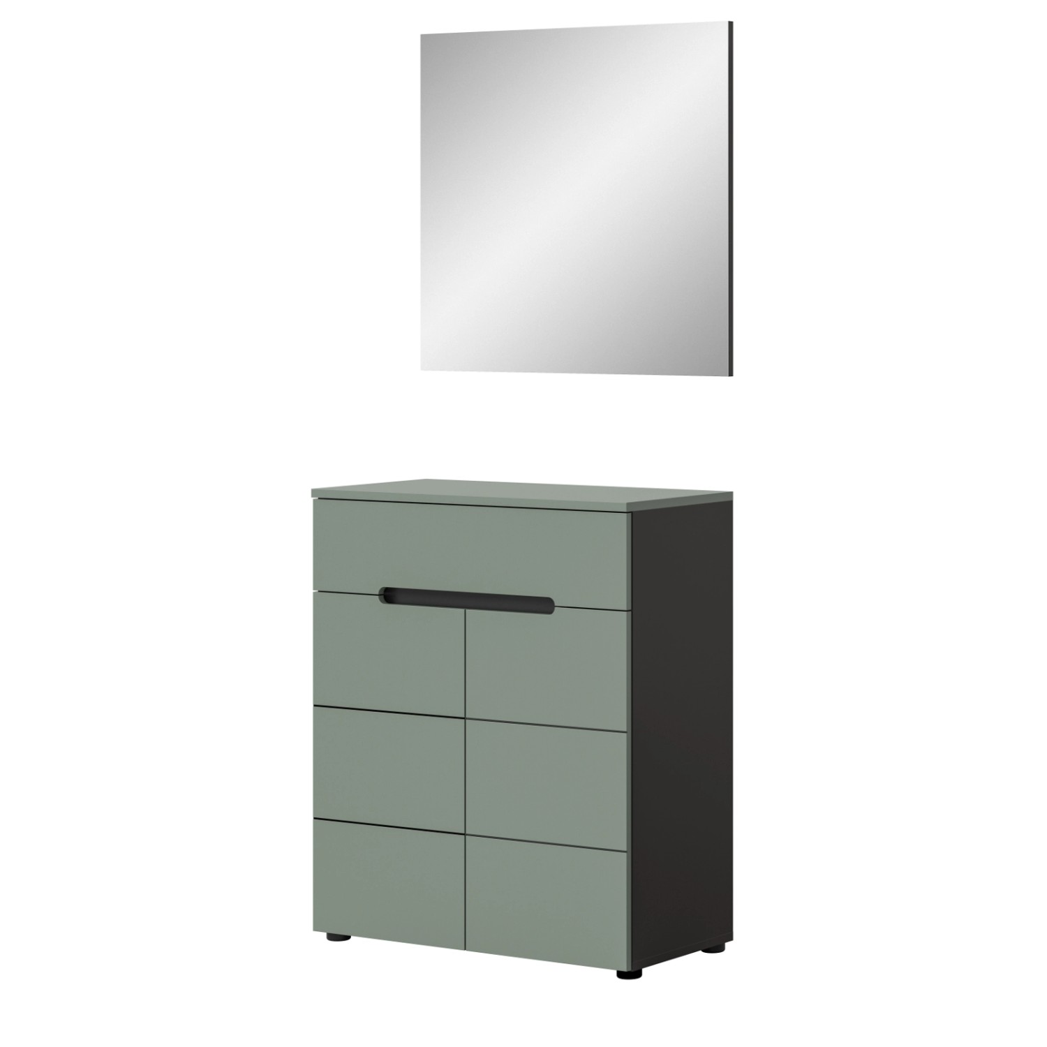 Inn.Furn Garderoben-Set 2-teilig in Salbei und Grau 80 cm Cooper günstig online kaufen