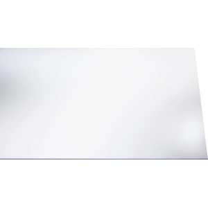 Transparente Polystyrol-Platte, 2,5 mm stark, 1000x500 mm, ideal für Innenanwendungen.