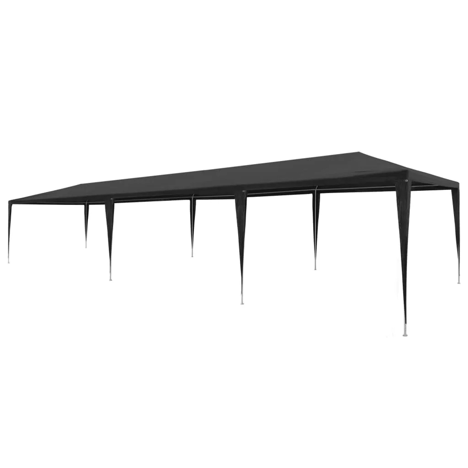 Anthrazit Partyzelt 3x9 m aus PE, ideal für Gartenpartys & Feste.