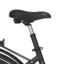 Detailaufnahme: Schwarzer Sattel des Fischer E-Bike Damen Viator 4.0i mit gefederter Sattelstütze.
