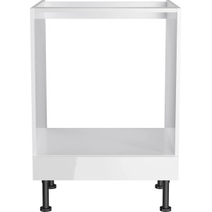 Weißer Optifit Herdumbau Rurik986, 60 cm breit, für Kochfeld und Backofen.