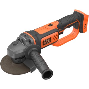 Black+Decker Akku-Winkelschleifer BCG720N, 18V, 125mm, Solo. Schleifmaschine in Orange/Schwarz.