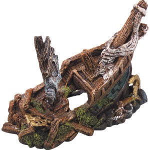 Ebi Dekor Galleone Schiffswrack, Dekofigur für Aquarien, 22x11x15,5cm.