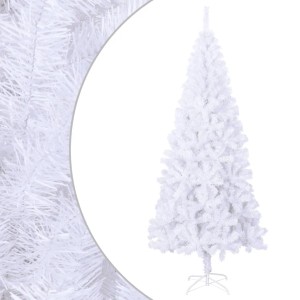 Weißer, künstlicher Weihnachtsbaum (180 cm) mit Ständer, ideal für die Weihnachtsdekoration.