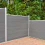 Anthrazitfarbenes WPC-Hohlkammerprofil (180 cm) für T & J Sichtschutzzaun Dalu-Serie.