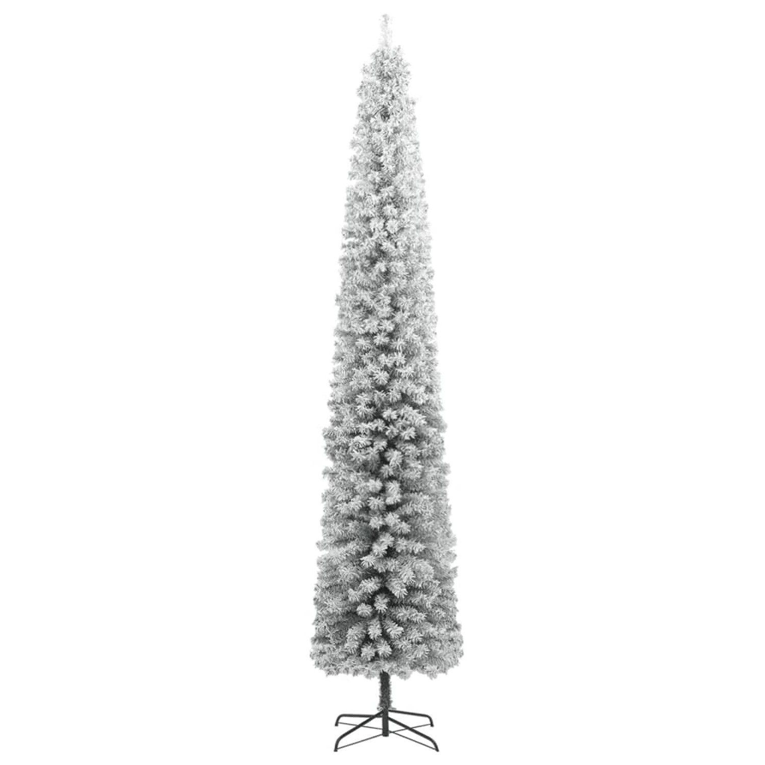 vidaXL Weihnachtsbaum Schlank mit Ständer Beschneit 300 cm PVC