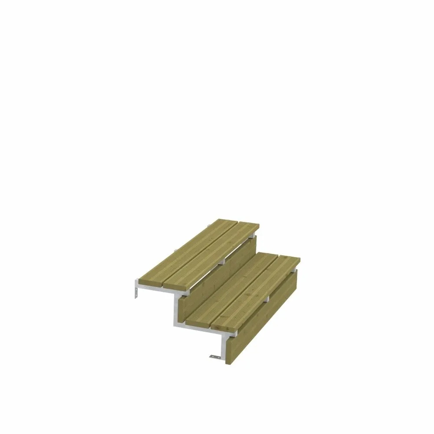 PLUS Terrassentreppe 2 Stufen 120 cm Breite Feuerverzinkter Stahl