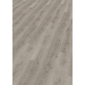 Click-Vinylboden Diele Village Galena Oak mit Trittschall, helle Holzoptik.