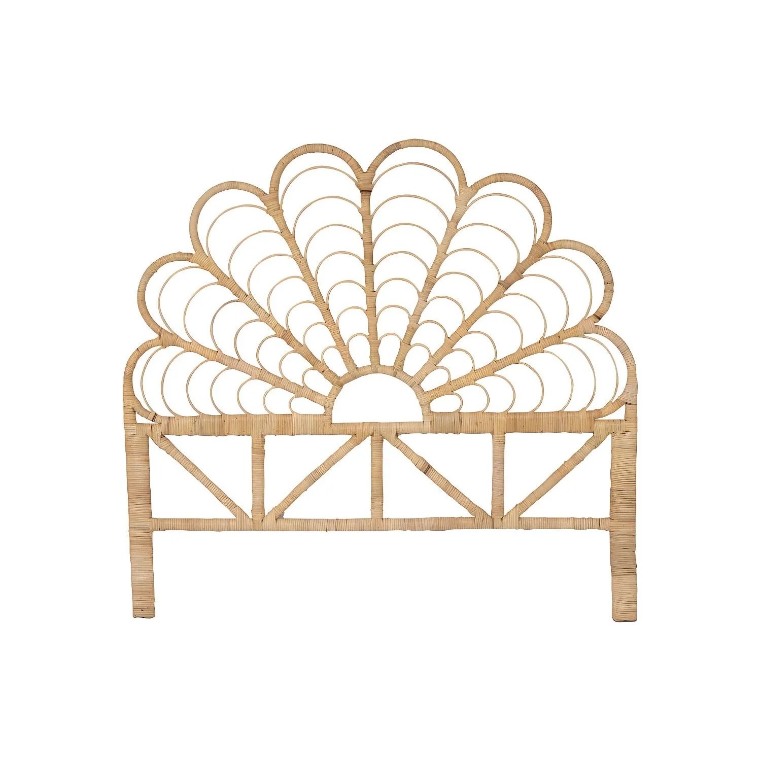 Vente-unique Bettkopfteil Flosia Naturfarben Hell 145 cm