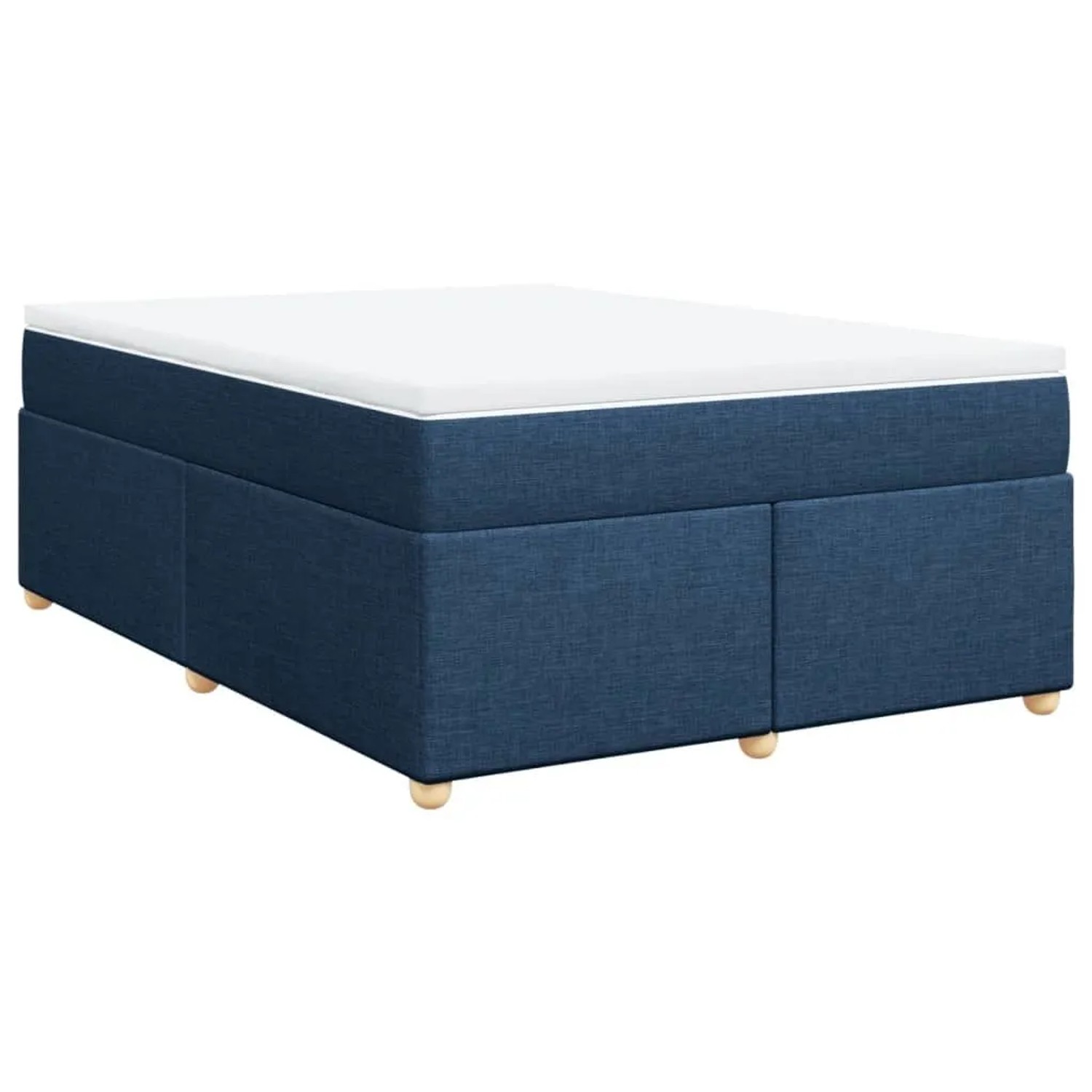 vidaXL Boxspringbett mit Matratze Blau 140x200 cm Stoff 3285386 günstig online kaufen
