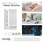 Tectake Fliegengitter Mit Aluminiumrahmen  Für Türen  Zuschneidbar Wetter  und Uv Beständig  1 x 95 x 210 cm Weiß_7