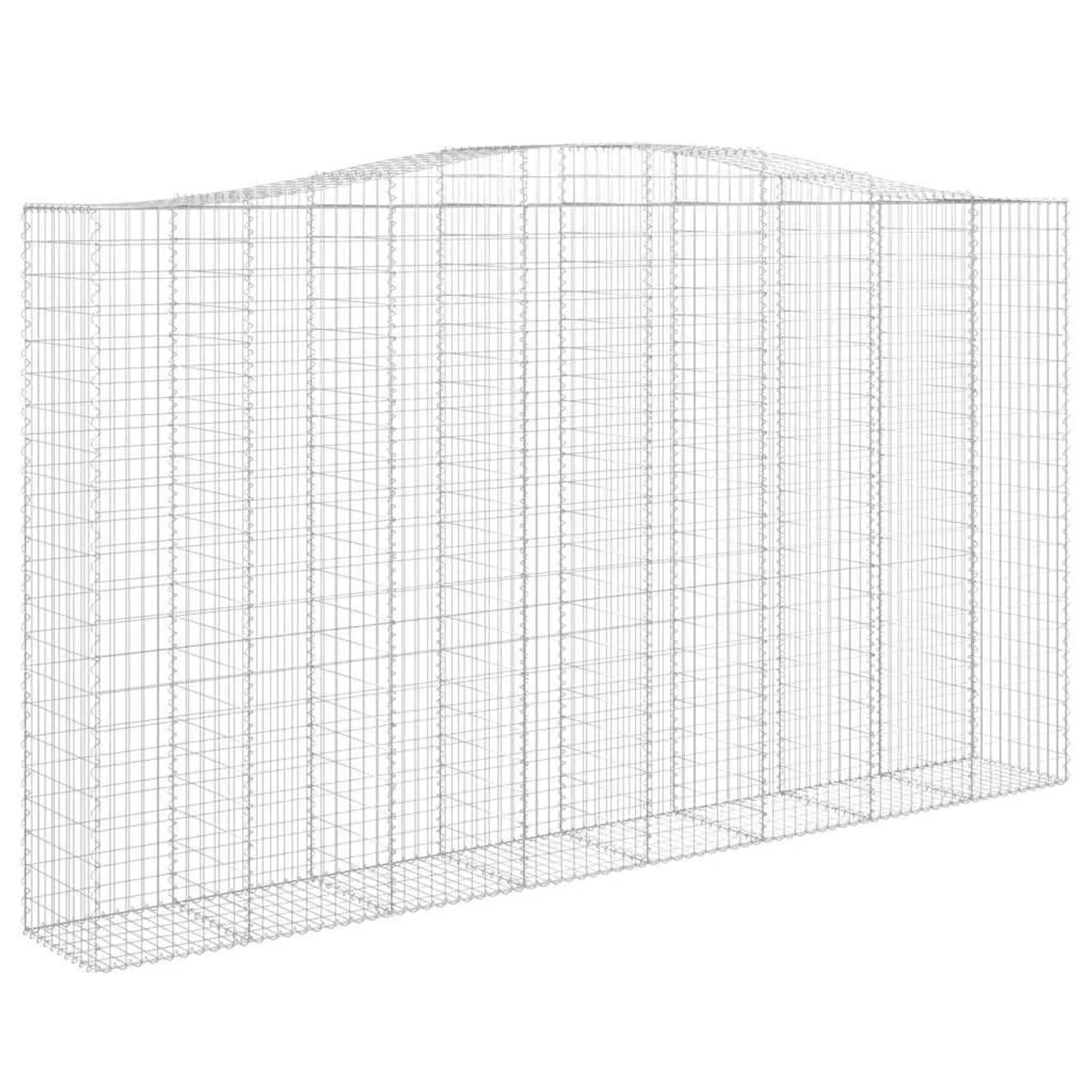 vidaXL Gabionen mit Hochbogen 6 Stk 400x50x220/240cm Verzinktes Eisen 3146038