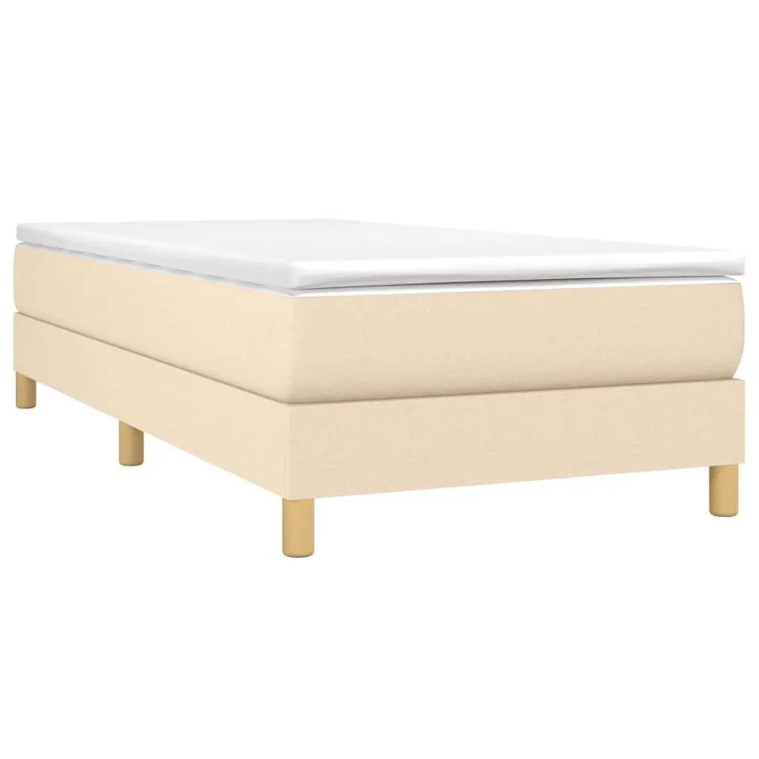 vidaXL Boxspringbett mit Matratze Creme 90x200 cm Stoff 3144148 günstig online kaufen