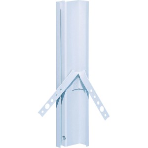 Weiße Stahl Standard-Eckzarge, 750x2000 mm, DIN links/rechts für Stahltüren.