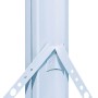 Weiße Stahl Standard-Eckzarge, 750x2000 mm, DIN links/rechts für Stahltüren.