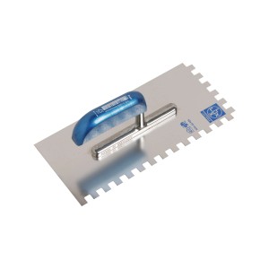 LUX Glättekelle Classic, 10x10 mm Zahnung, rostfrei, für Fliesen- und Fußbodenkleber.