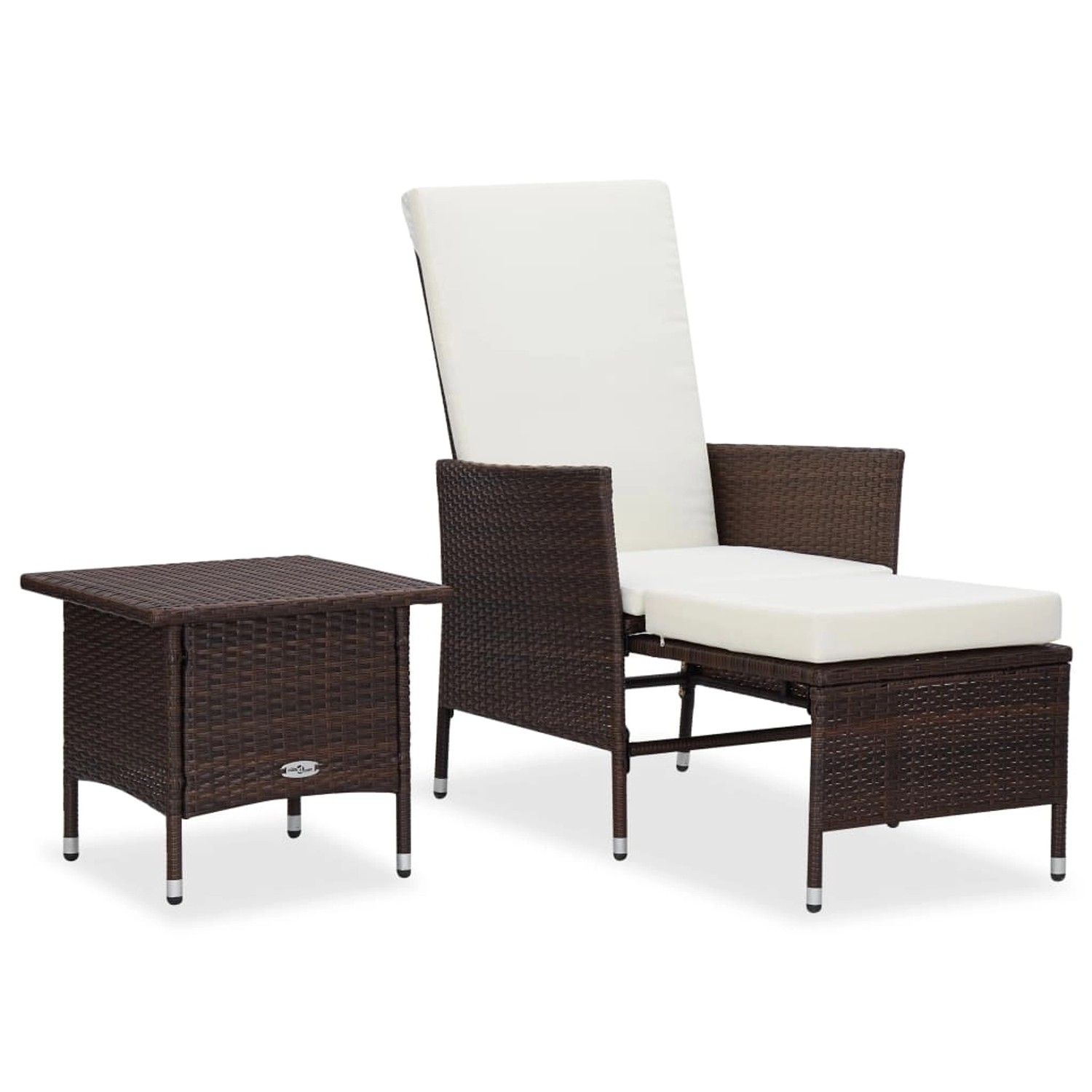 2-tlg. Garten-lounge-set Mit Auflagen Poly Rattan Braun günstig online kaufen