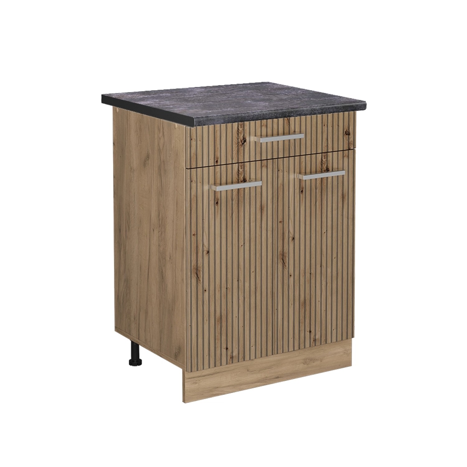 Vicco Küchenunterschrank R-Line Artisan-Eiche/Goldkraft Eiche 60 cm mit Schublade AP Anthrazit