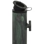 Grüner, strukturierter Gusseisen Sonnenschirmständer mit schwarzem Adapter und Feststellschraube.