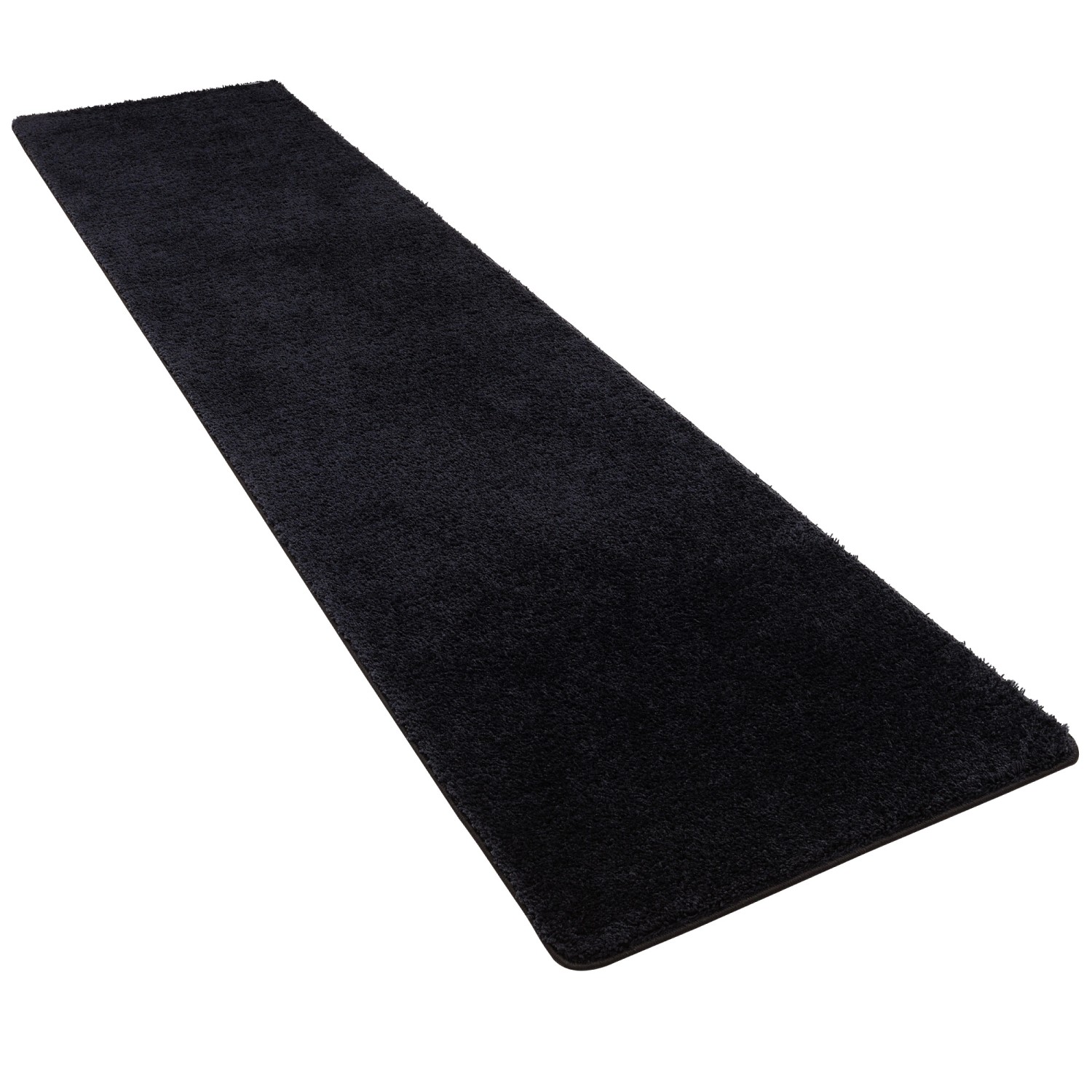 Snapstyle Hochflor Shaggy Läufer Teppich Palace Schwarz 80x200cm günstig online kaufen