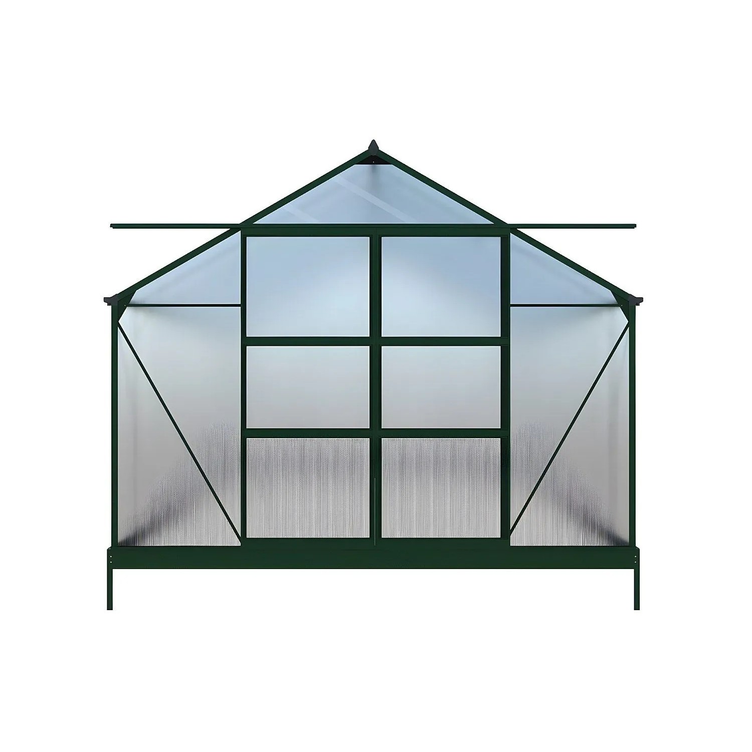 Vente-unique Selbsttragendes Gewächshaus Ixora Tannengrün 303 cm