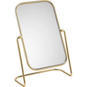 Goldener baliv Kosmetikspiegel Dark Wonder aus Metall für Bad und Schminktisch.