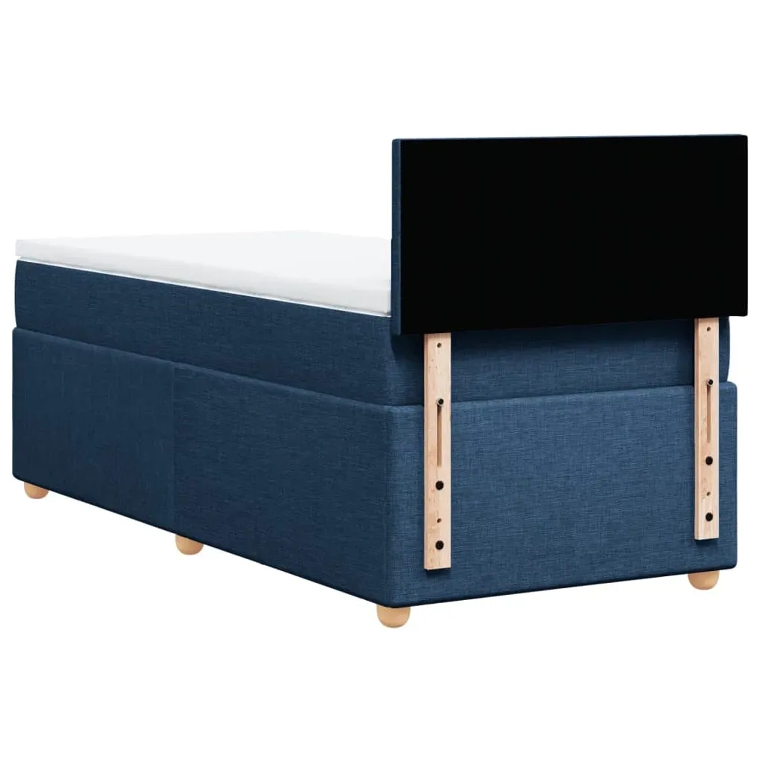 Blaues vidaXL Boxspringbett mit Matratze, Stoffbezug, 90x190 cm. Bequemes Bett für erholsamen Schlaf.