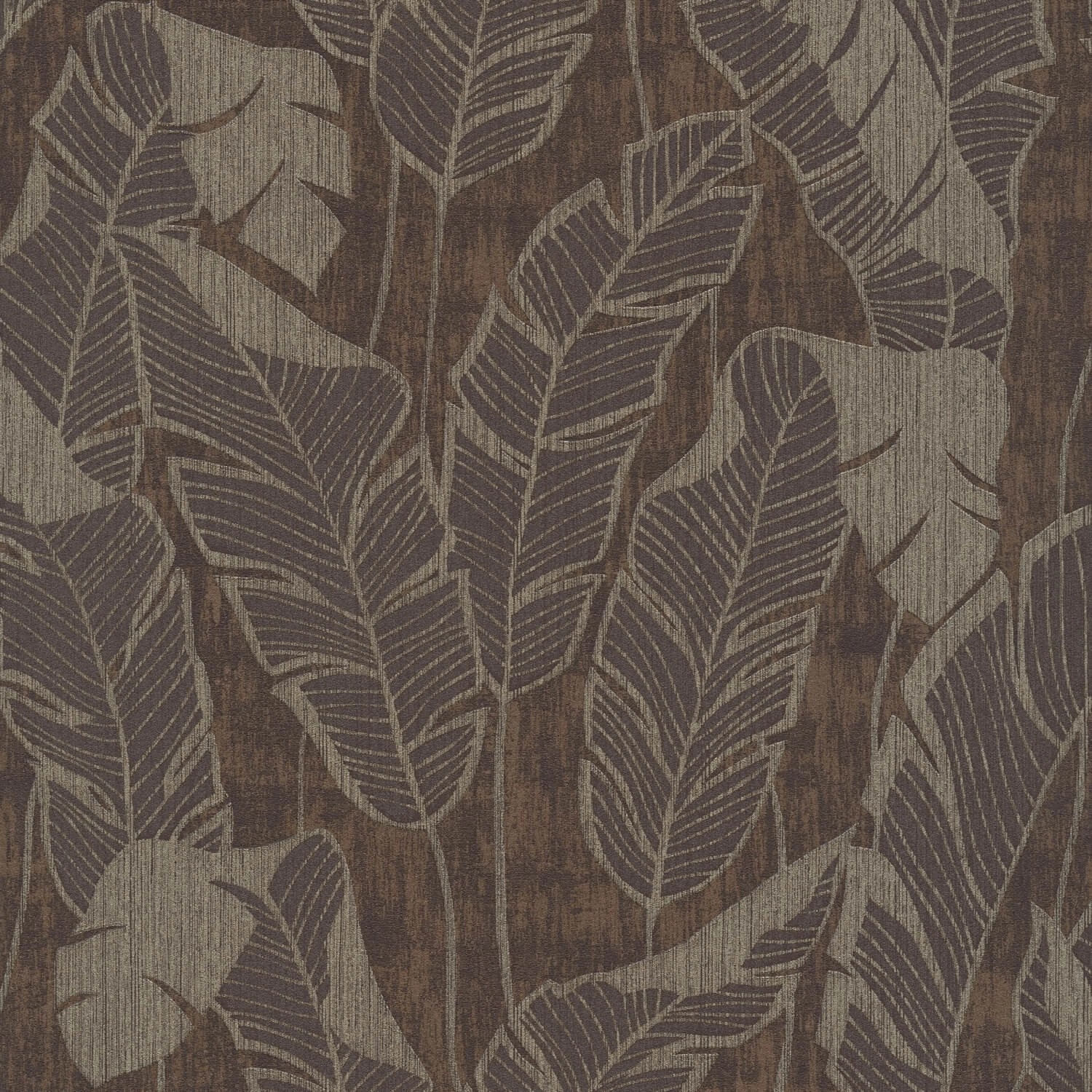 PROFHOME 395023-GU Natur Tapete Floral glänzend Braun Grau Schwarz 0,53 m x günstig online kaufen