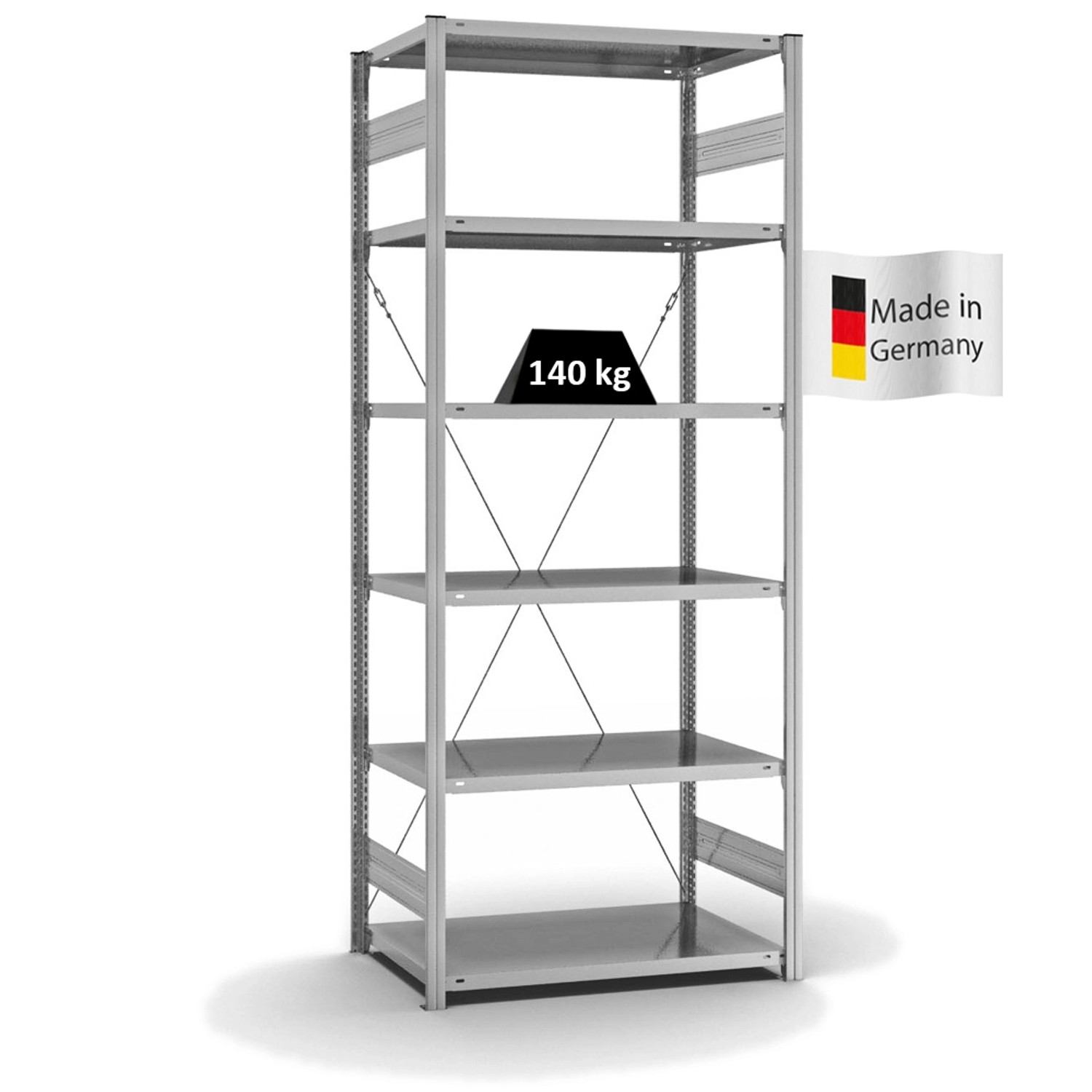 PROREGAL Fachbodenregal Stecksystem T-Profil Light-Duty Grundregal HxBxT 25 günstig online kaufen