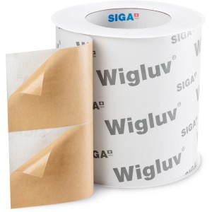 Rolle Siga Wigluv 150 Klebeband, 150mm breit, zum winddichten Verkleben im Dämmstoffbereich.