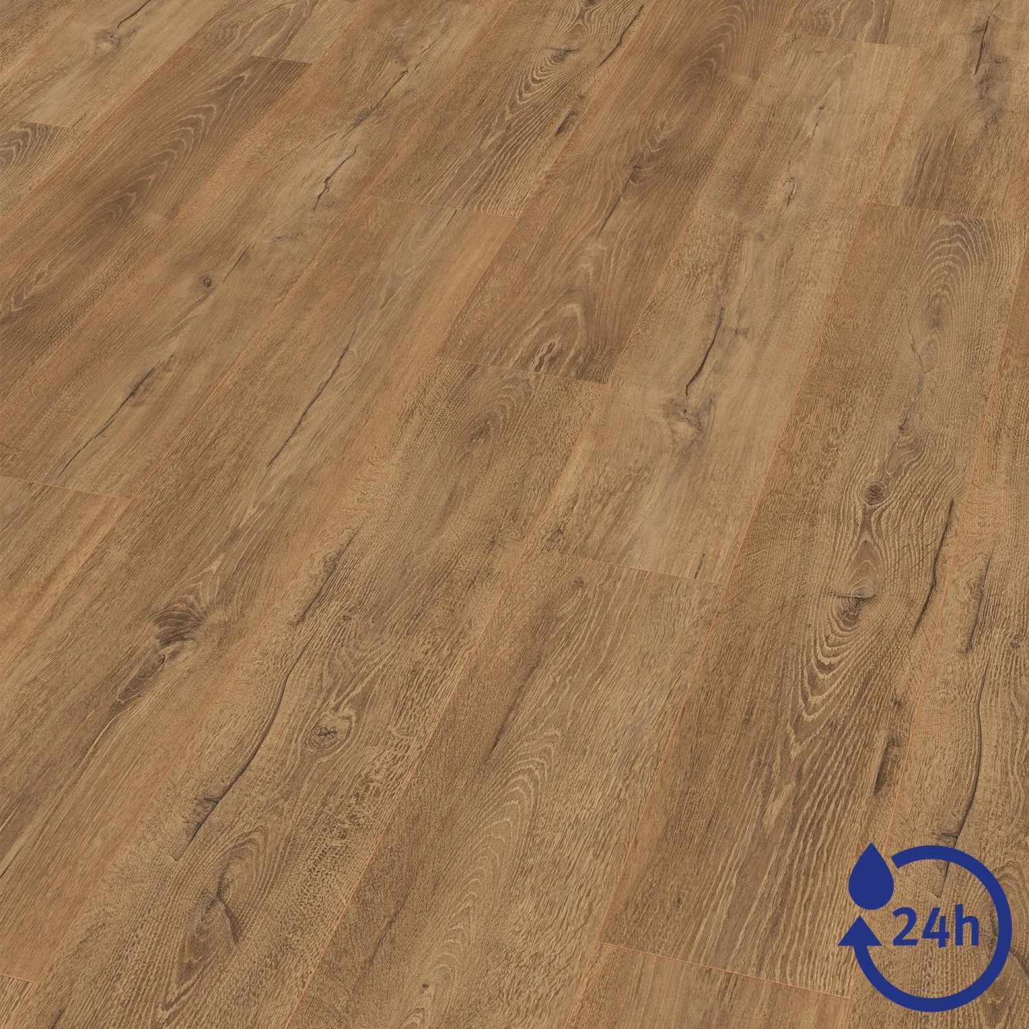 Egger Aqua Laminat EL2418 NatureSense Melba Eiche braun, wasserabweisend, Holzoptik.