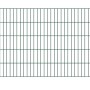 Grüne Doppelstabmatte für Gartenzaun, 160x200cm, zur Einbetonierung.