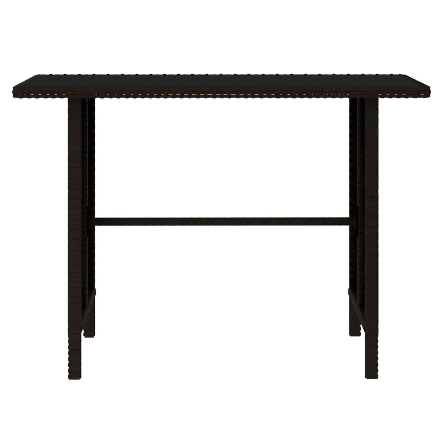 Brauner vidaXL Gartentisch aus Rattan, Teil des 4-tlg. Lounge-Sets.