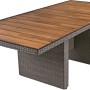 Gartenmöbel-Set Braga Tisch, 220x100 cm, Weidengrau, Akazienholz-Tischplatte.
