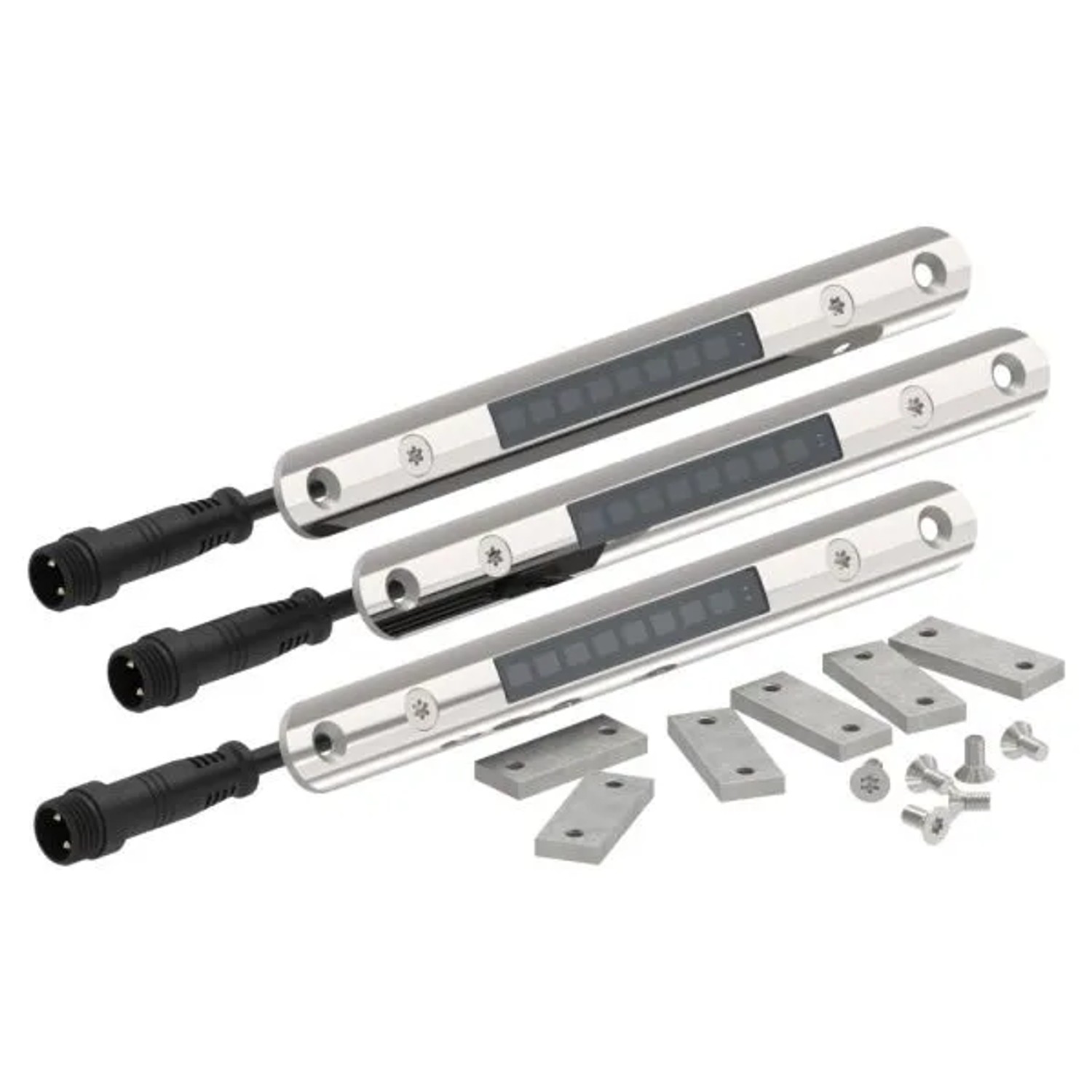 FeNau LED-Modul-Set Edelstahl Für Rohr Ø 42,4-48,3 mm 4000K Neutralweiß Dimmbar