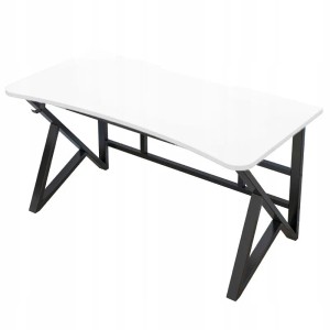 Rebiko Weißer Moderner Gaming-Computertisch für Gamer Loft Groß 120 cm