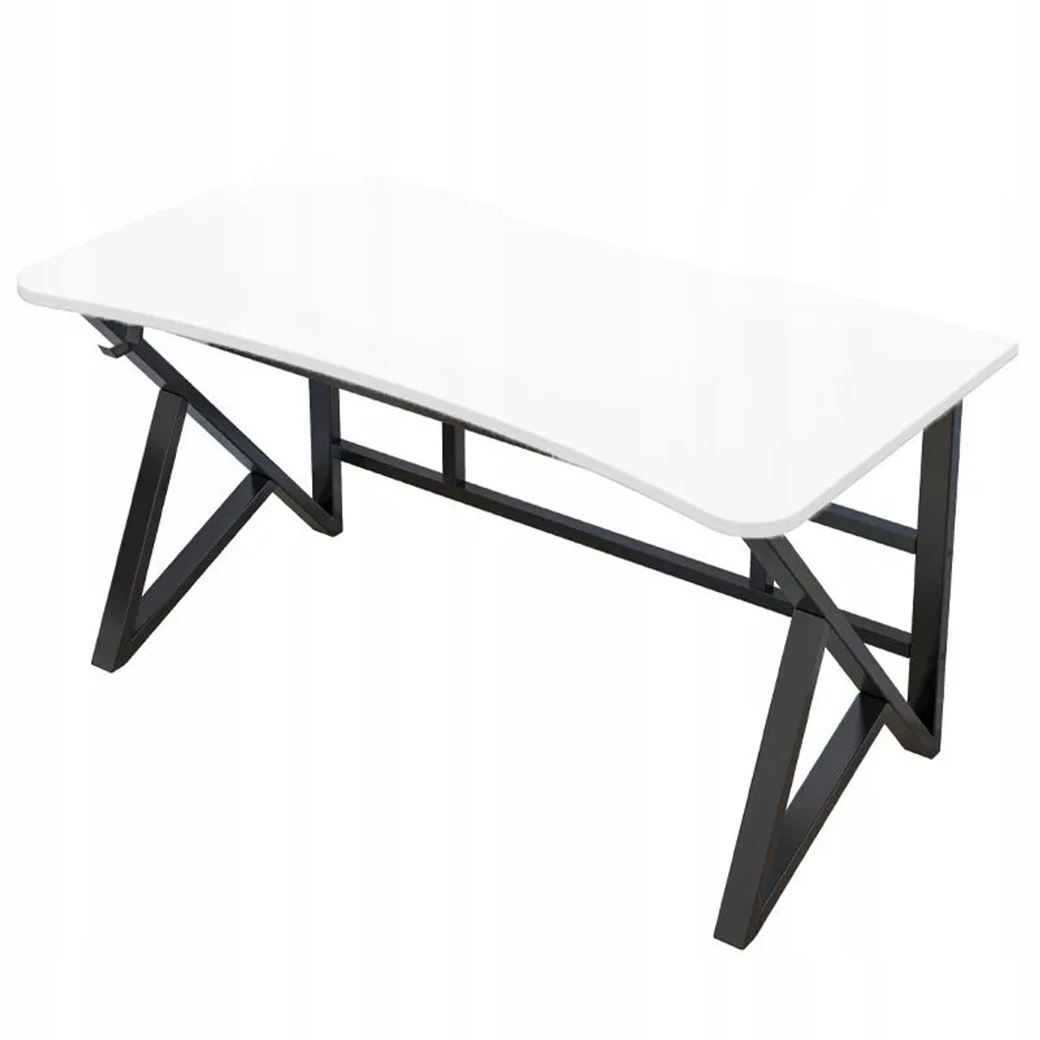 Rebiko Weißer Moderner Gaming-Computertisch für Gamer Loft Groß 120 cm