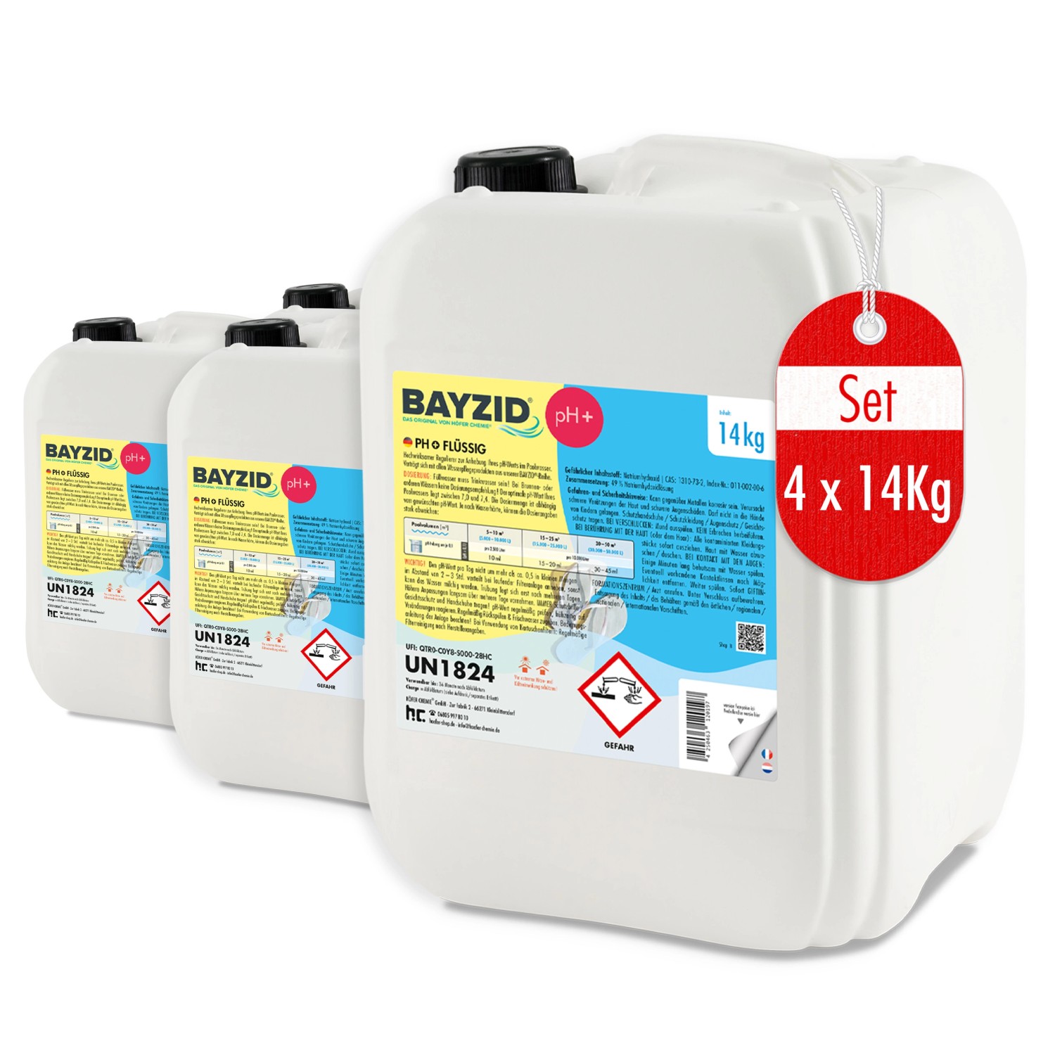 Bayzid pH Plus Flüssig 4 x 14kg günstig online kaufen