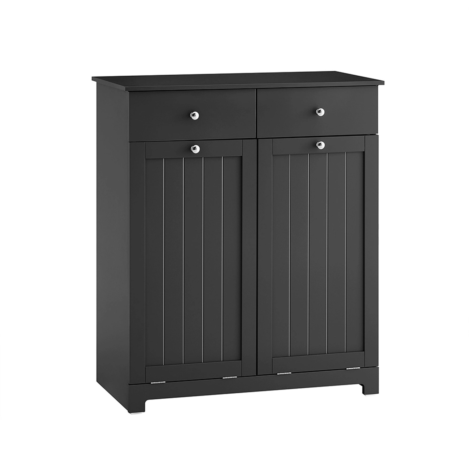 SoBuy Badschrank mit 2 Wäschesäcken Wäscheschrank Wäschesammler Schwarz 78x günstig online kaufen
